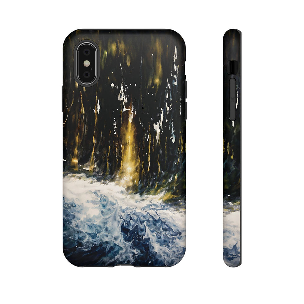 Thumbnail: Grace artistic iPhone 13 case featuring luxury ocean inspired abstract painting by Hanz Human stylish protective cover