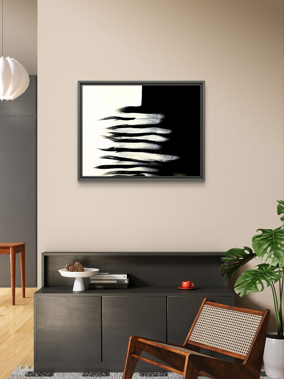 Thumbnail: Original abstract acrylic painting titled “ Values ” by Hanz Human, expressive contemporary artwork office