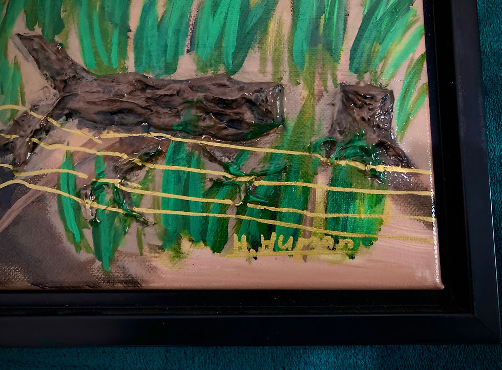 Thumbnail: Original landscape acrylic painting “Freedom of Expression” by Hanz Human, hand-painted nature artwork displayed signature