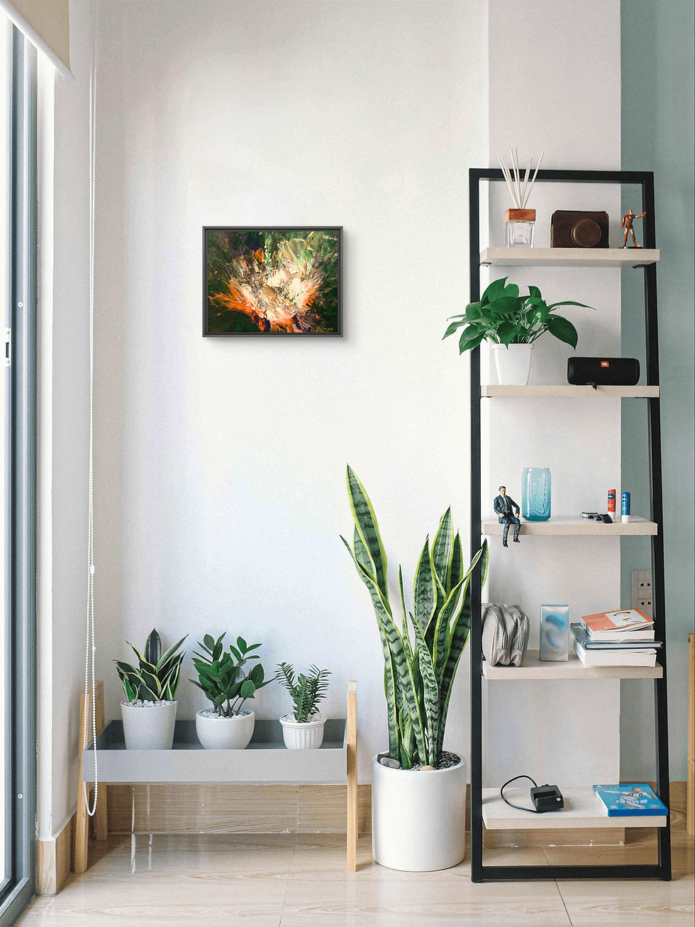 Thumbnail: Original abstract acrylic painting “ Protea” by Hanz Human, expressive contemporary artwork sunroom