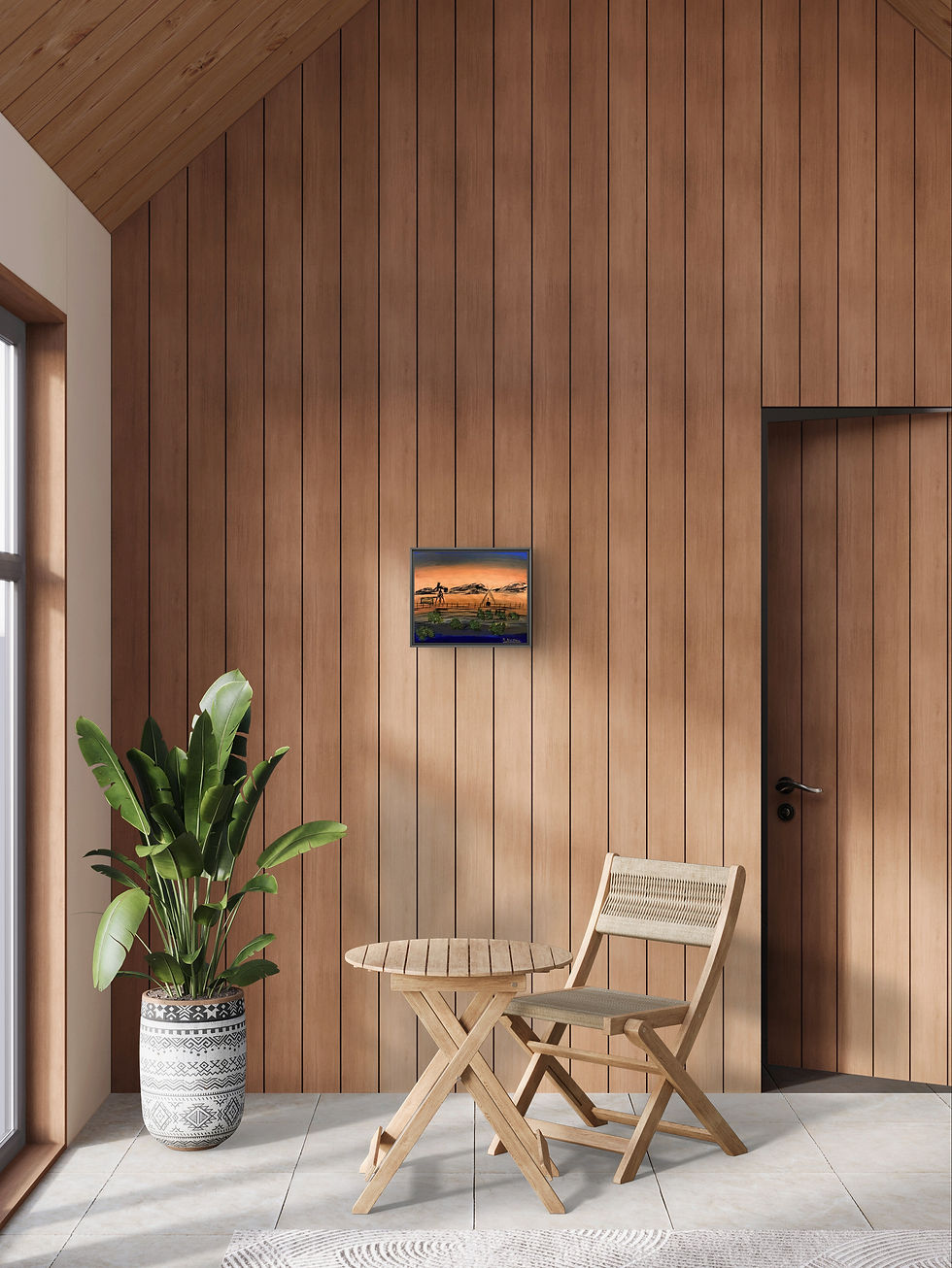Thumbnail: Klein Karoo Soul luxury acrylic landscape artwork on a dark wall