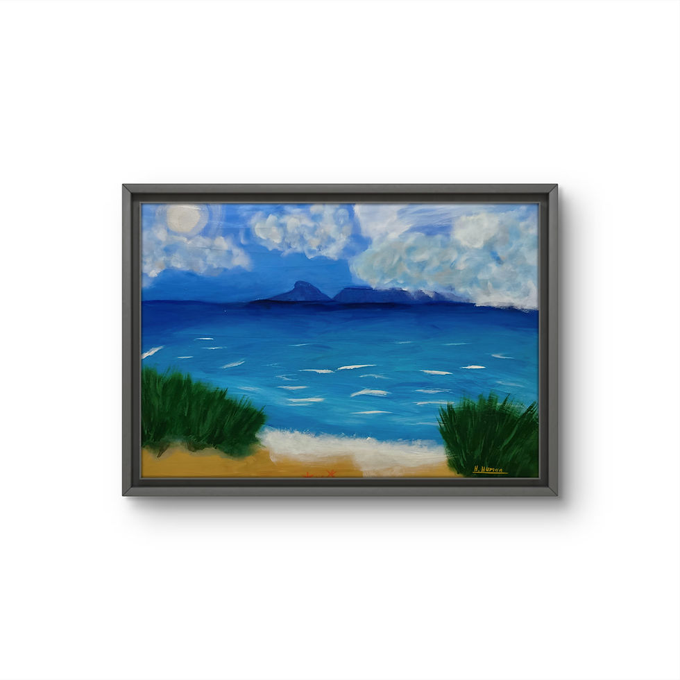 Thumbnail: Home Sweet Home original acrylic landscape painting inspired by Table Mountain scenery