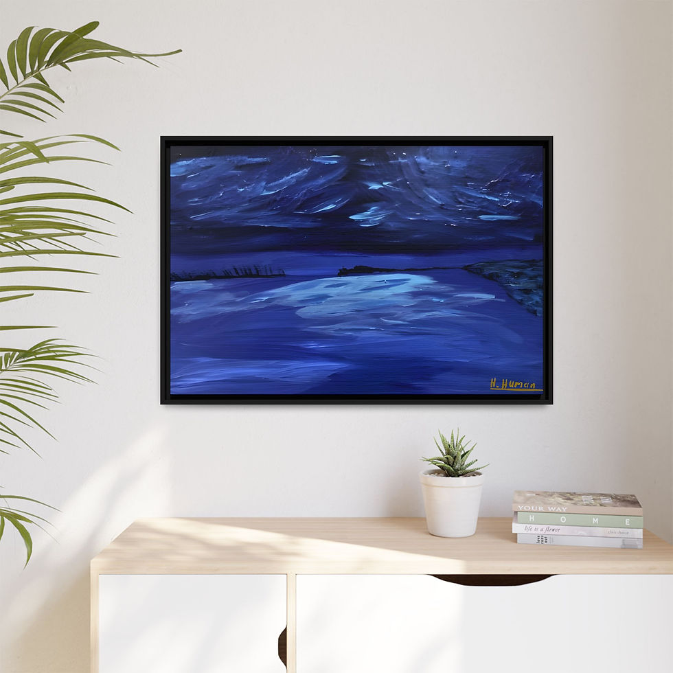 Thumbnail: Whispers of the northern lights  First Edition Landscape Art Print by Hanz Human