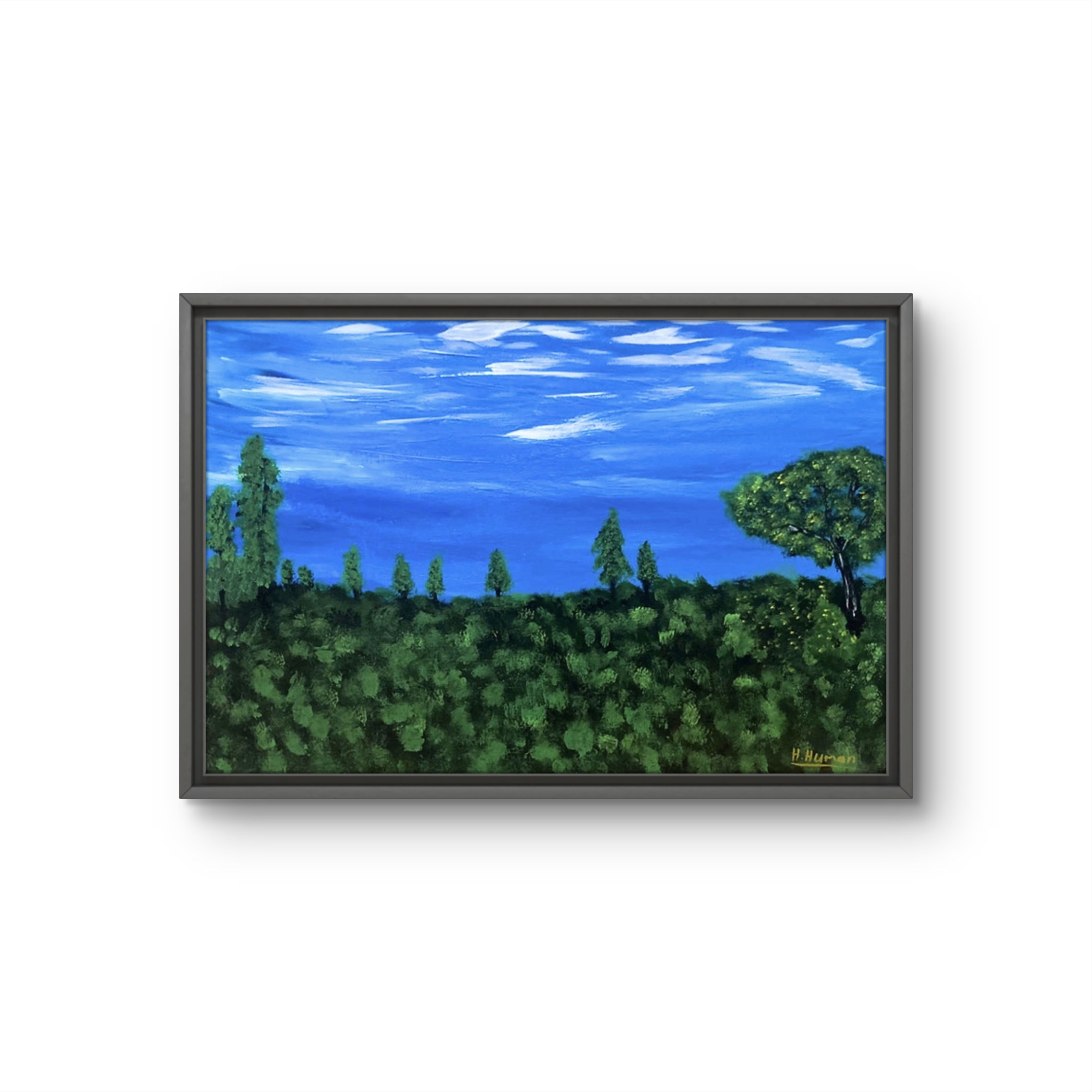 Uniquely Confident original acrylic painting with expressive contemporary abstract movement