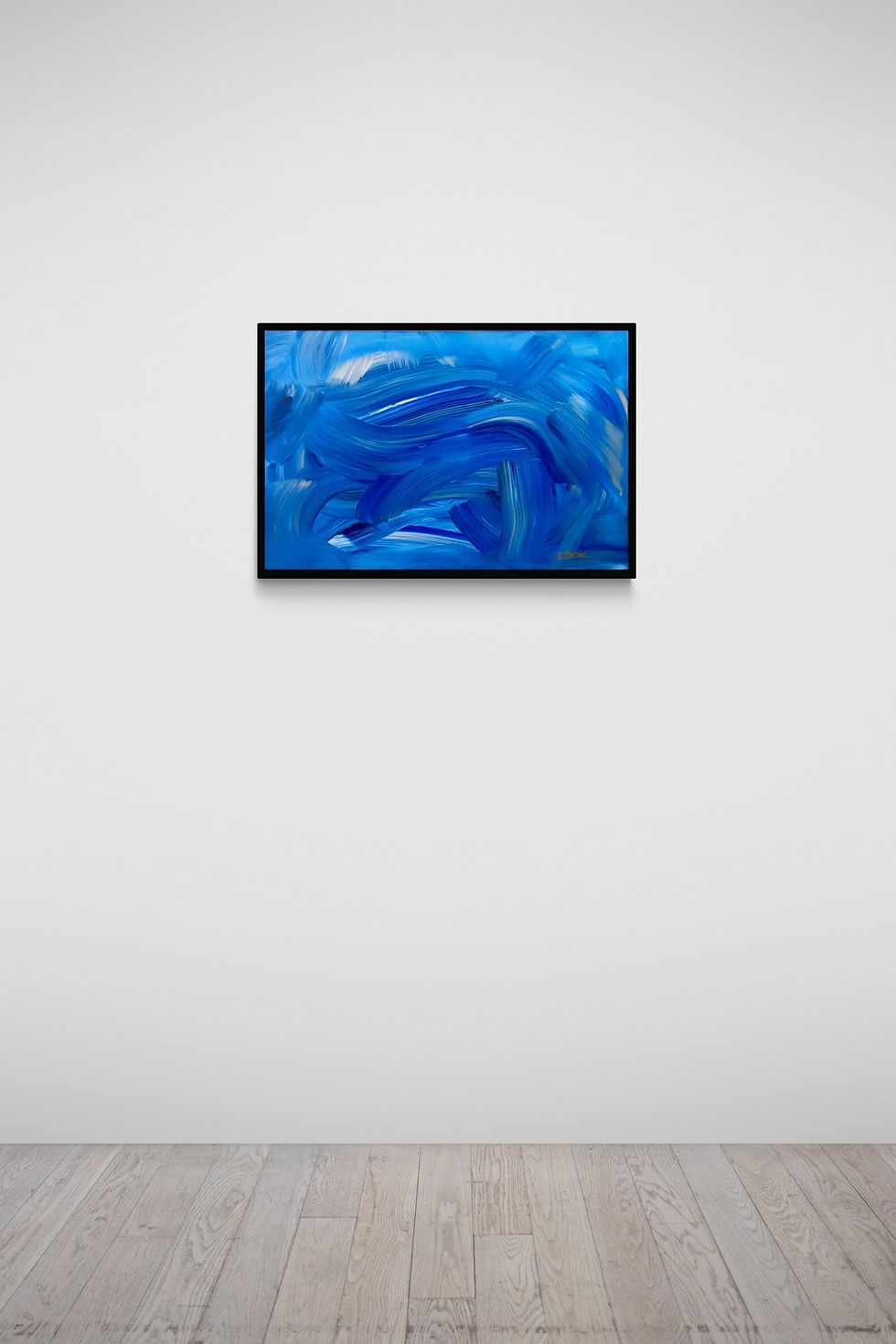 Thumbnail: Original abstract acrylic painting titled “ Blue Hope ” by Hanz Human, expressive contemporary artwork gallery