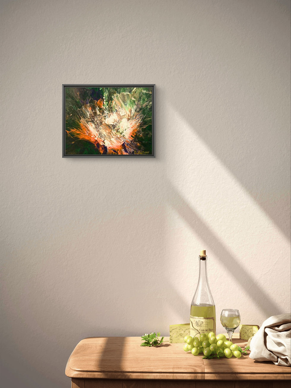 Thumbnail: Original abstract acrylic painting “ Protea” by Hanz Human, expressive contemporary artwork