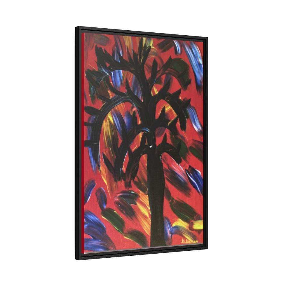 Thumbnail: Side profile of The Root original framed acrylic artwork by Hanz Human
