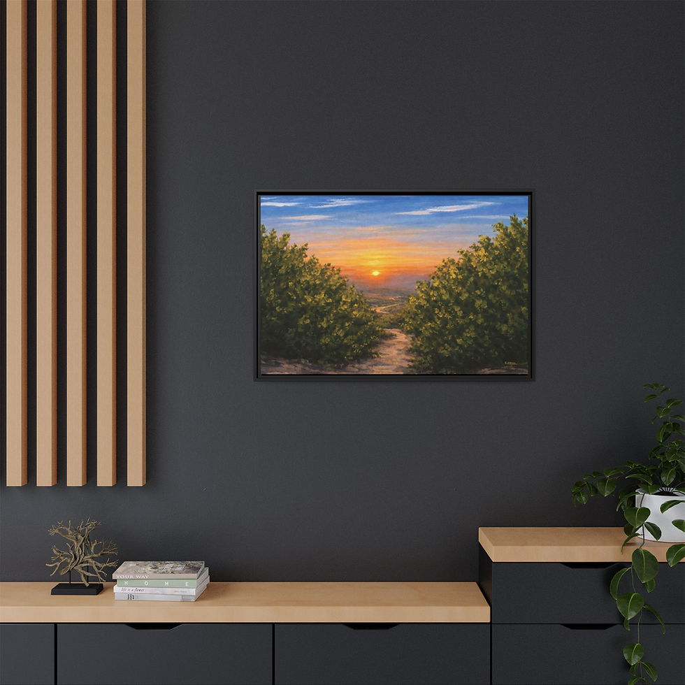 Thumbnail: Journey of Life collectors print on dark wall – symbolic landscape