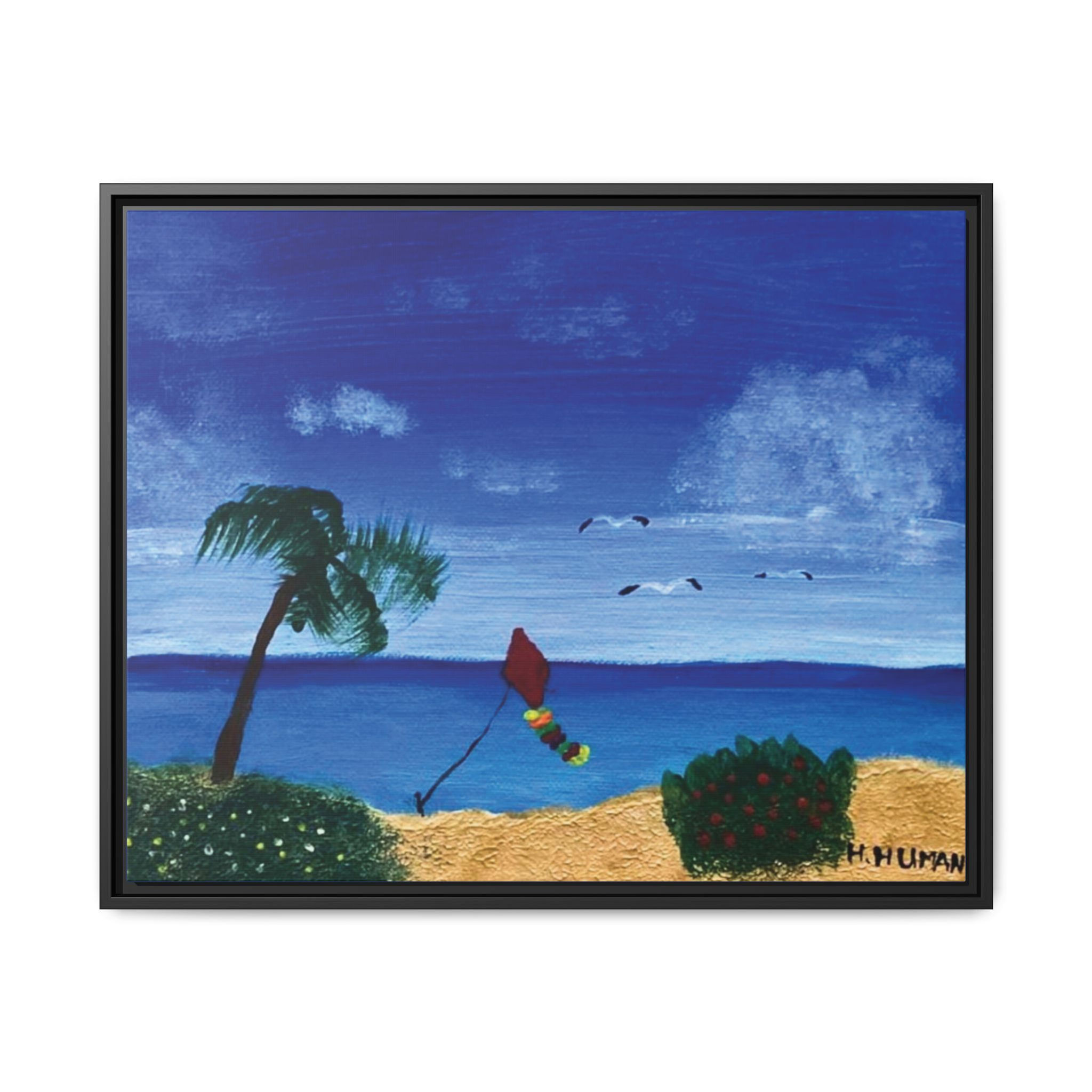 Holiday a child’s view - First Edition Landscape Art Print by Hanz Human