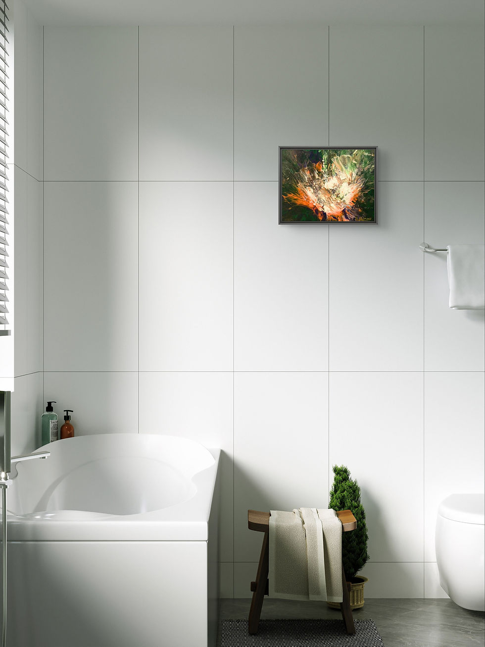 Thumbnail: Original abstract acrylic painting “ Protea” by Hanz Human, expressive contemporary artwork living Room