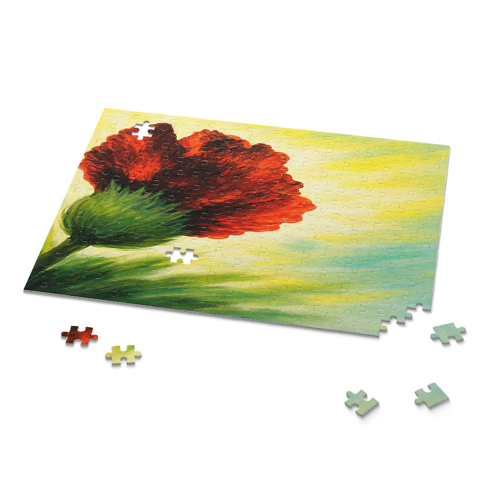 Thumbnail: Poppy Flower Puzzle — Scenic 120/252/500-Piece Jigsaw 