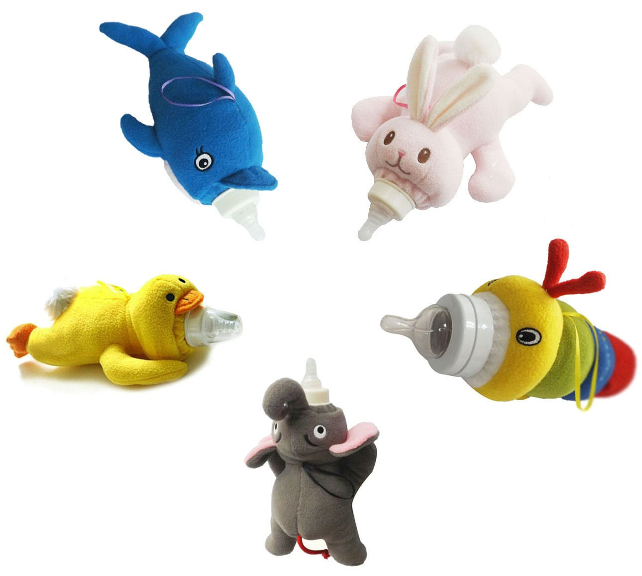 Plush Milk Bottle Cover Duck Model