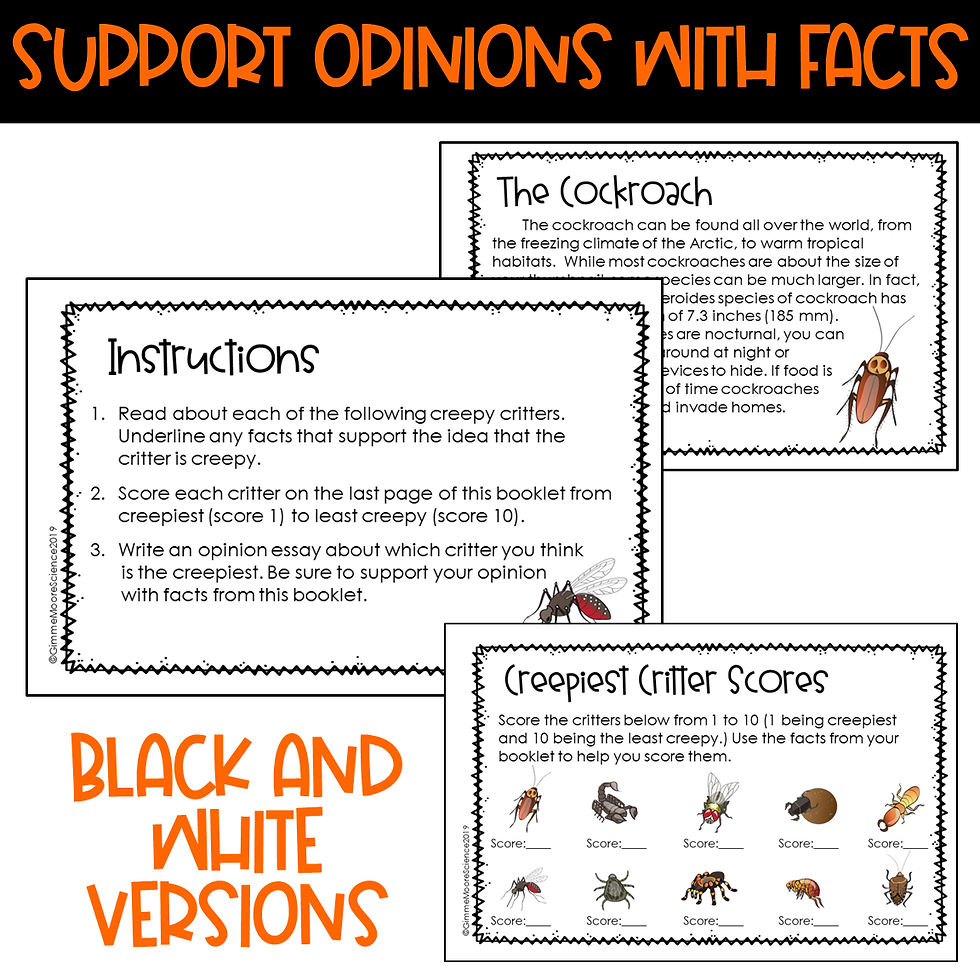 Thumbnail: Halloween Fall Themed Close Reading and Opinion Writing