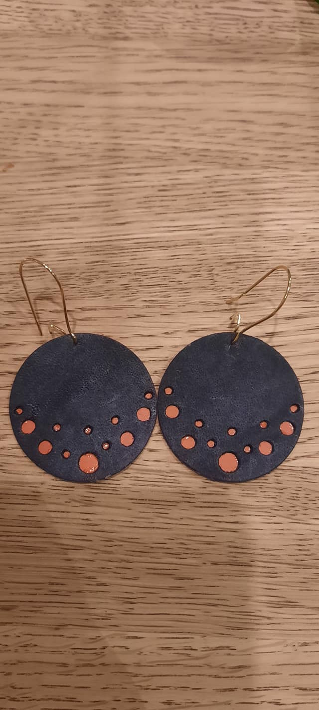 Boucles d'oreilles en cuir