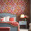 Thumbnail: "Prism Palette Fabric Print Games Room Wallpaper, Geometric Peel & Stick"