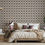 Thumbnail: Cinnamon Curls: Brown & White Living Room Wallpaper, Floral Peel & Stick