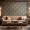 Thumbnail: Grey Labyrinth Geometric Wallpaper for Living Room, Octagon Removable Peel and S