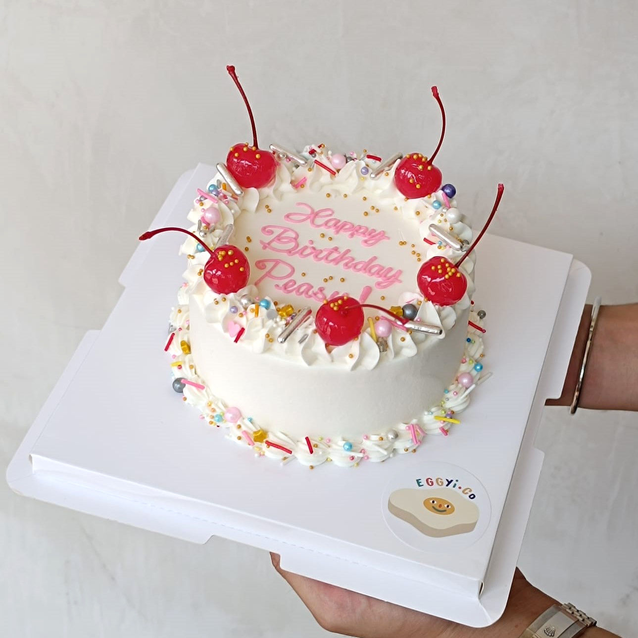 Cherry sprinkle cake