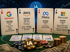Alphabet, Amazon, Meta y Microsoft: el póker que convierte la IA en una máquina de ingresos
