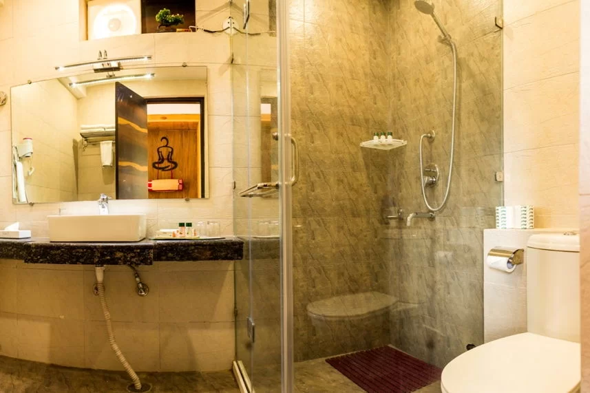 Spacious-Comfortable-Room-Showers-Veda5-Luxury-Ayurveda-Yoga-Retreat-Rishikesh-Himalayas-I