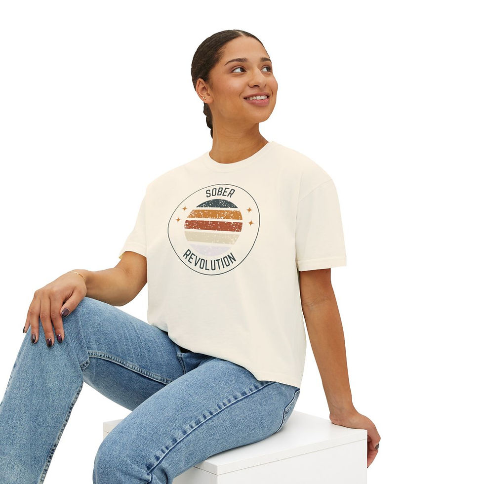 Sober Revolution 100% Organic Cotton Boxy Tee