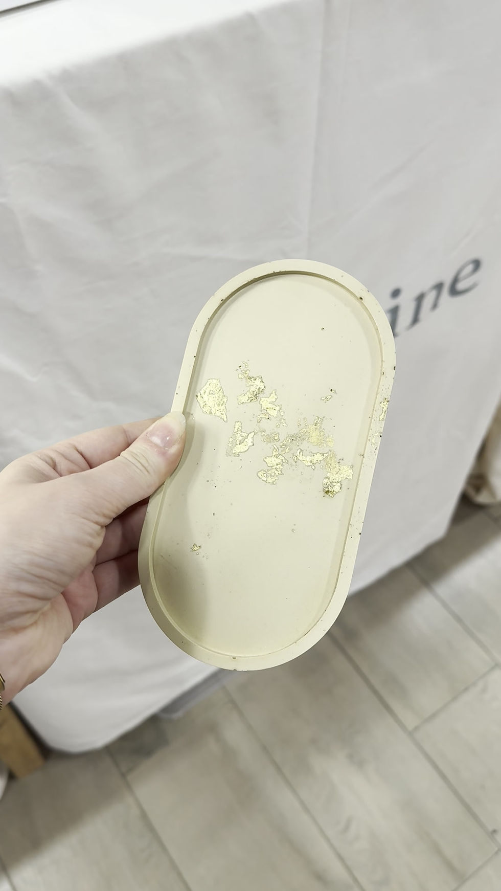 Miniature : Vide poche ovale et vase strié - fait main