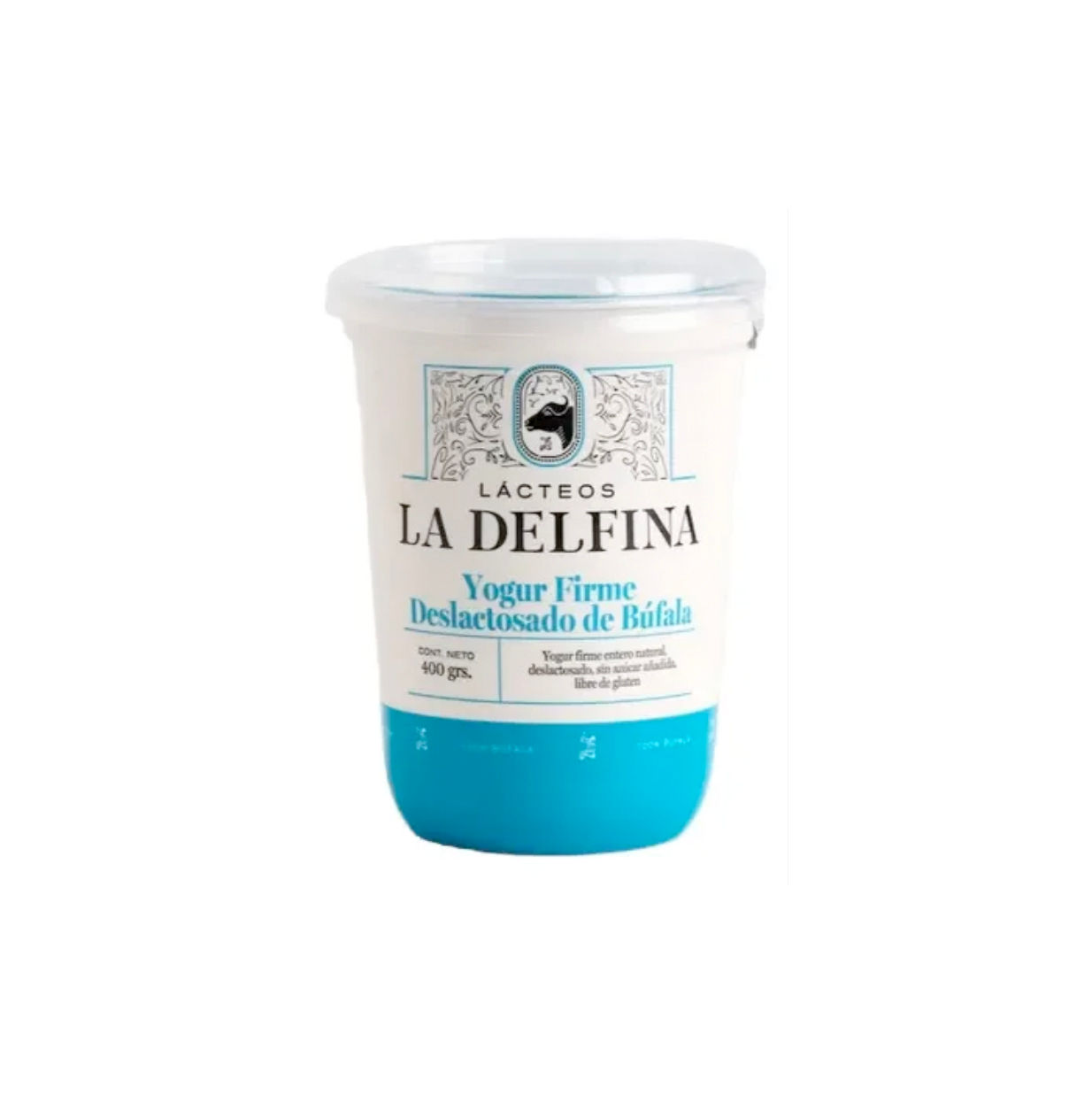 Yogurt deslactosado Natural SIN AZUCAR de Bufala x 400 Gr - La Delfina