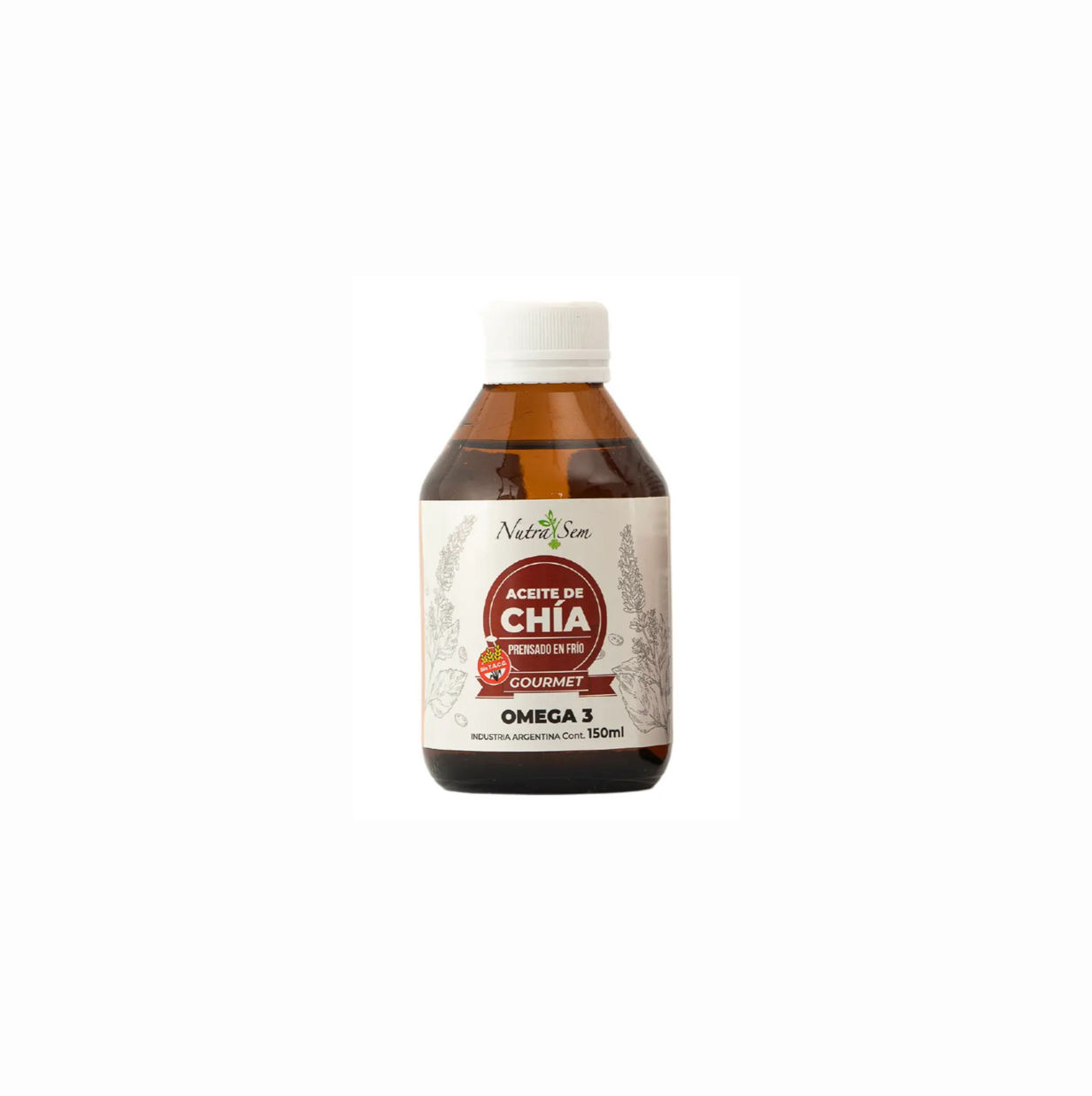 Aceite de Chia 100% vegetal - 150 ml - NutraSem