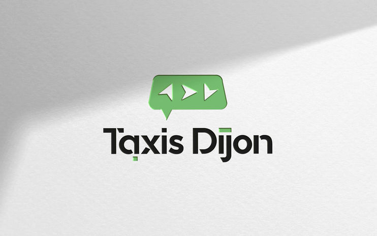 Zoom sur logo Taxis Dijon sur fond blanc