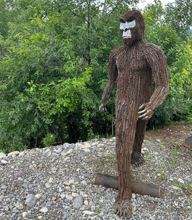 Bigfoot, Bigfoot sculpture, Sasquatch, Sasquatch metal sculpture, Montana artist, sculpture for sale, art collector, garden sculpture, eco friendly art, sustainable art, sustainable sculpture, custom sculpture