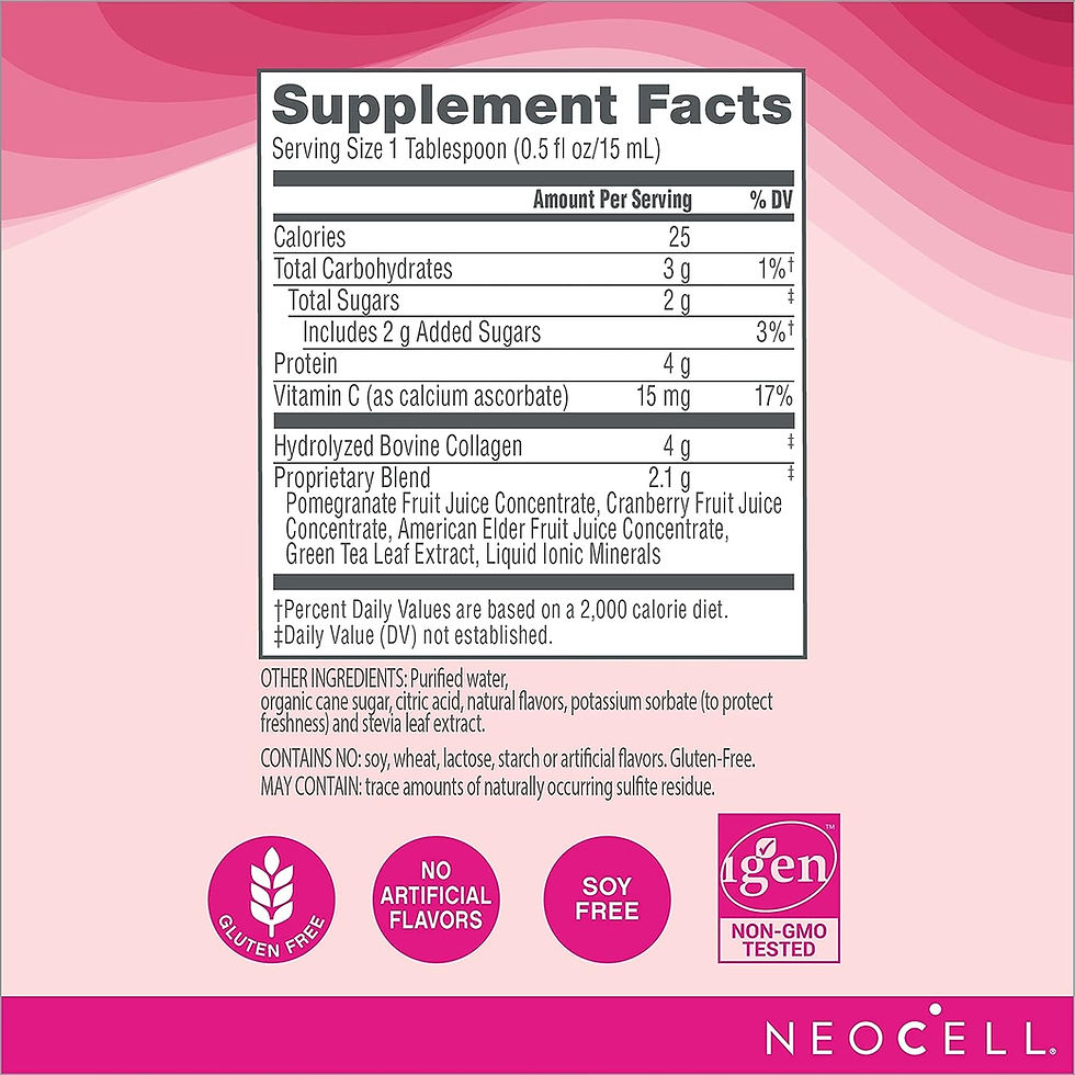 Thumbnail: NeoCell Collagen Peptides + Vitamin C Liquid, 4g Collagen Per Serving, Gluten F