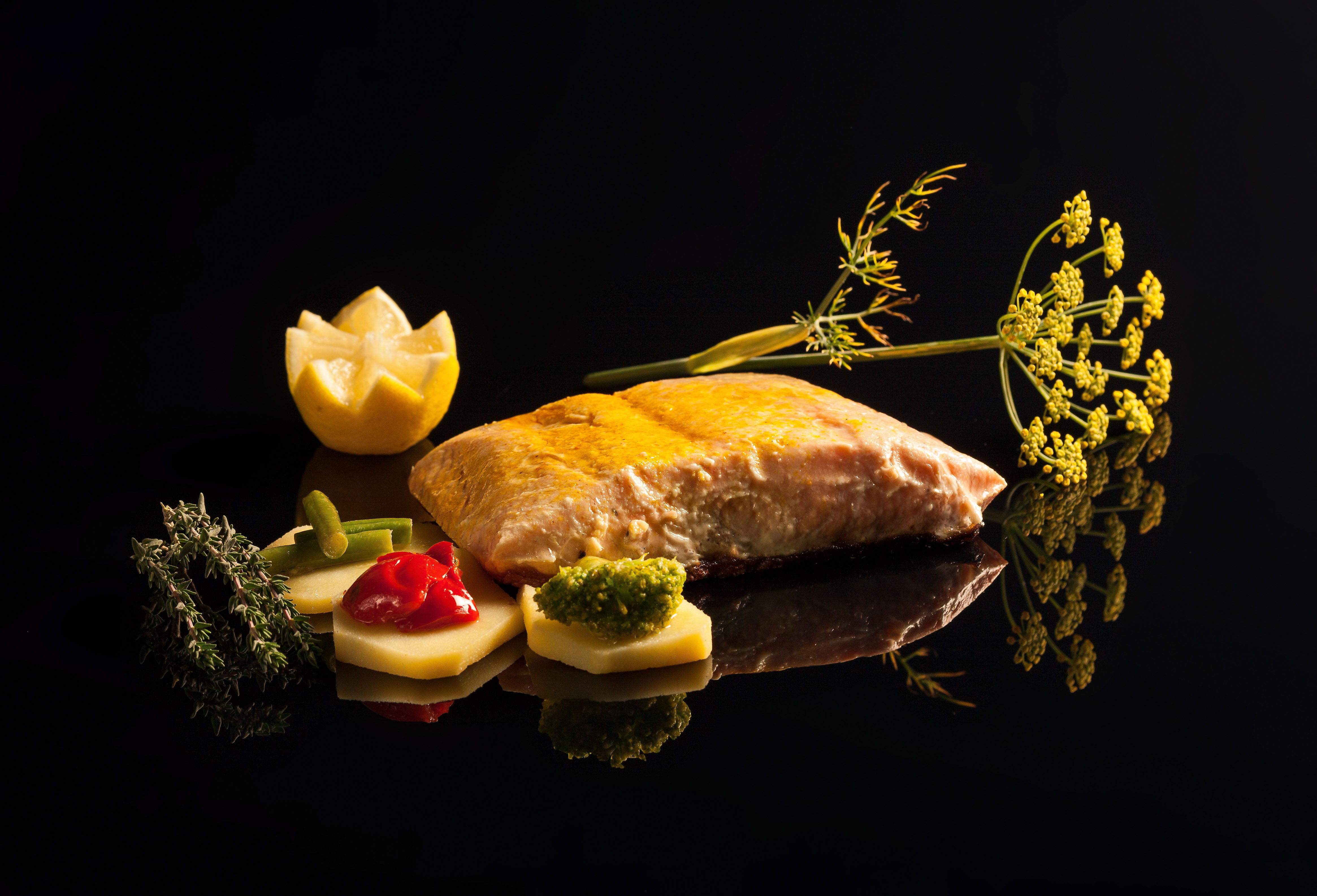Arranged Food and Objects