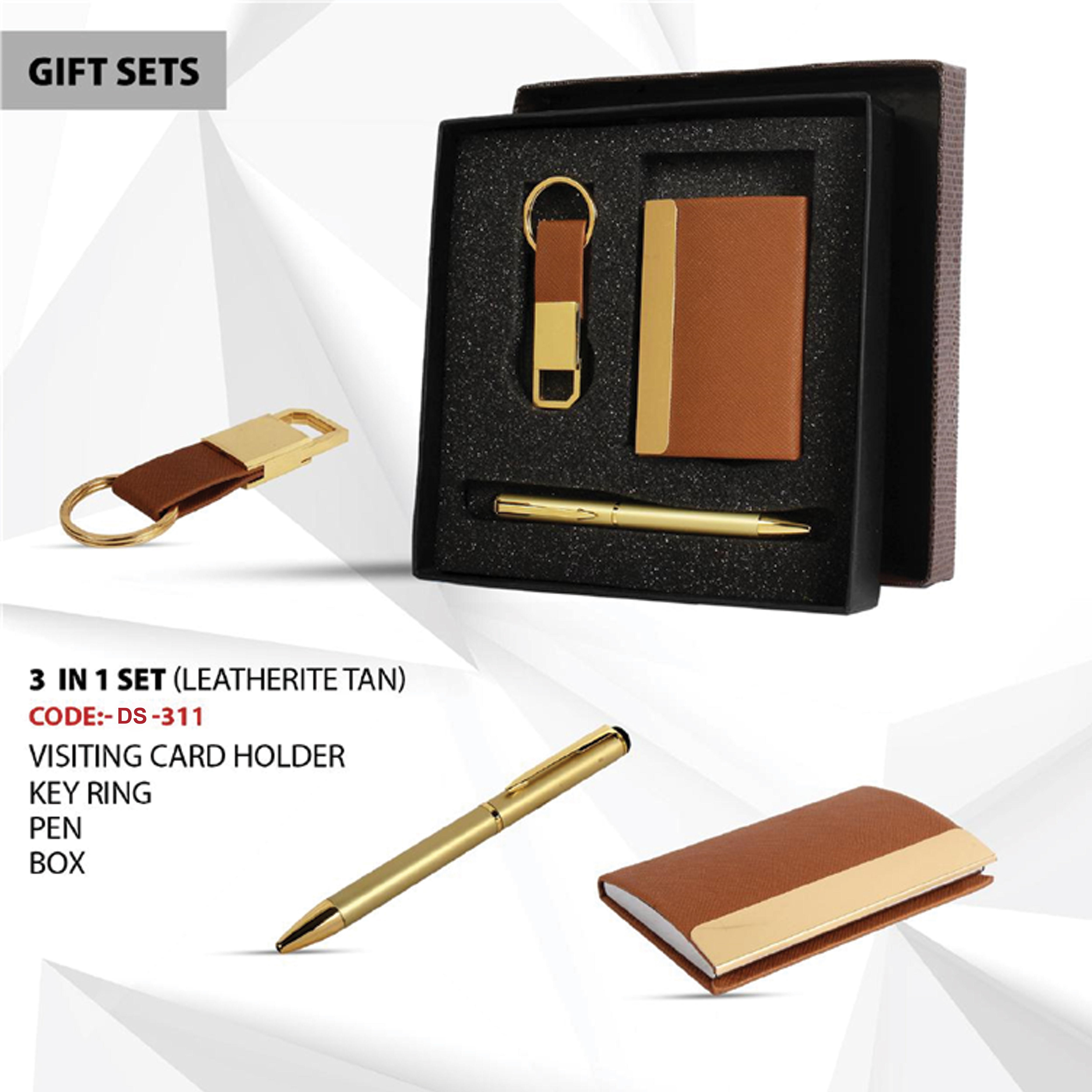 Gift Set(Visiting Card Holder, Key Ring, Pen)