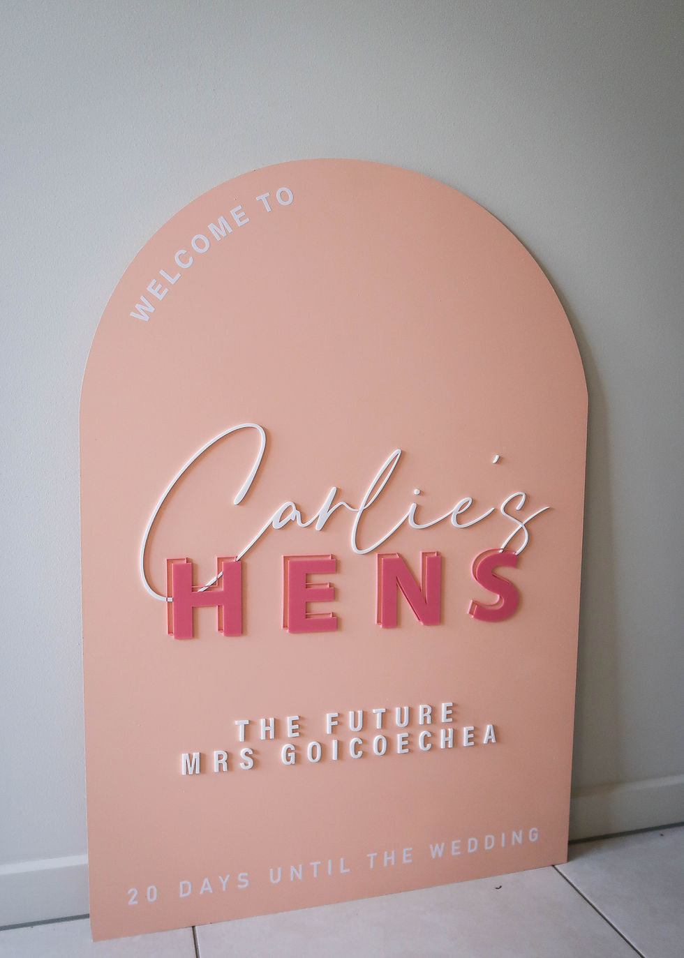 Bold Type Hens Sign