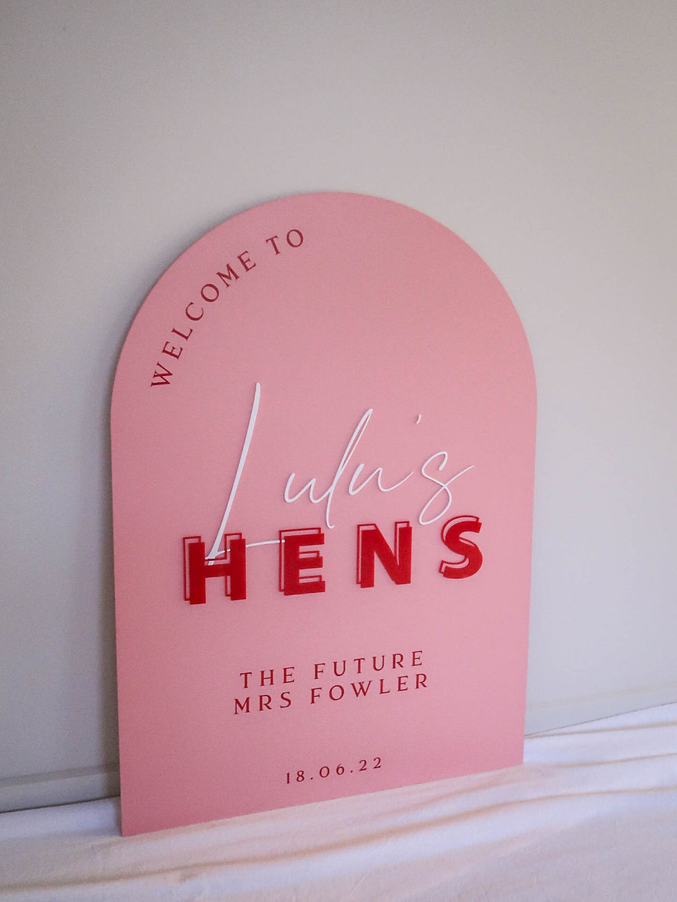 Thumbnail: Bold Type Hens Sign