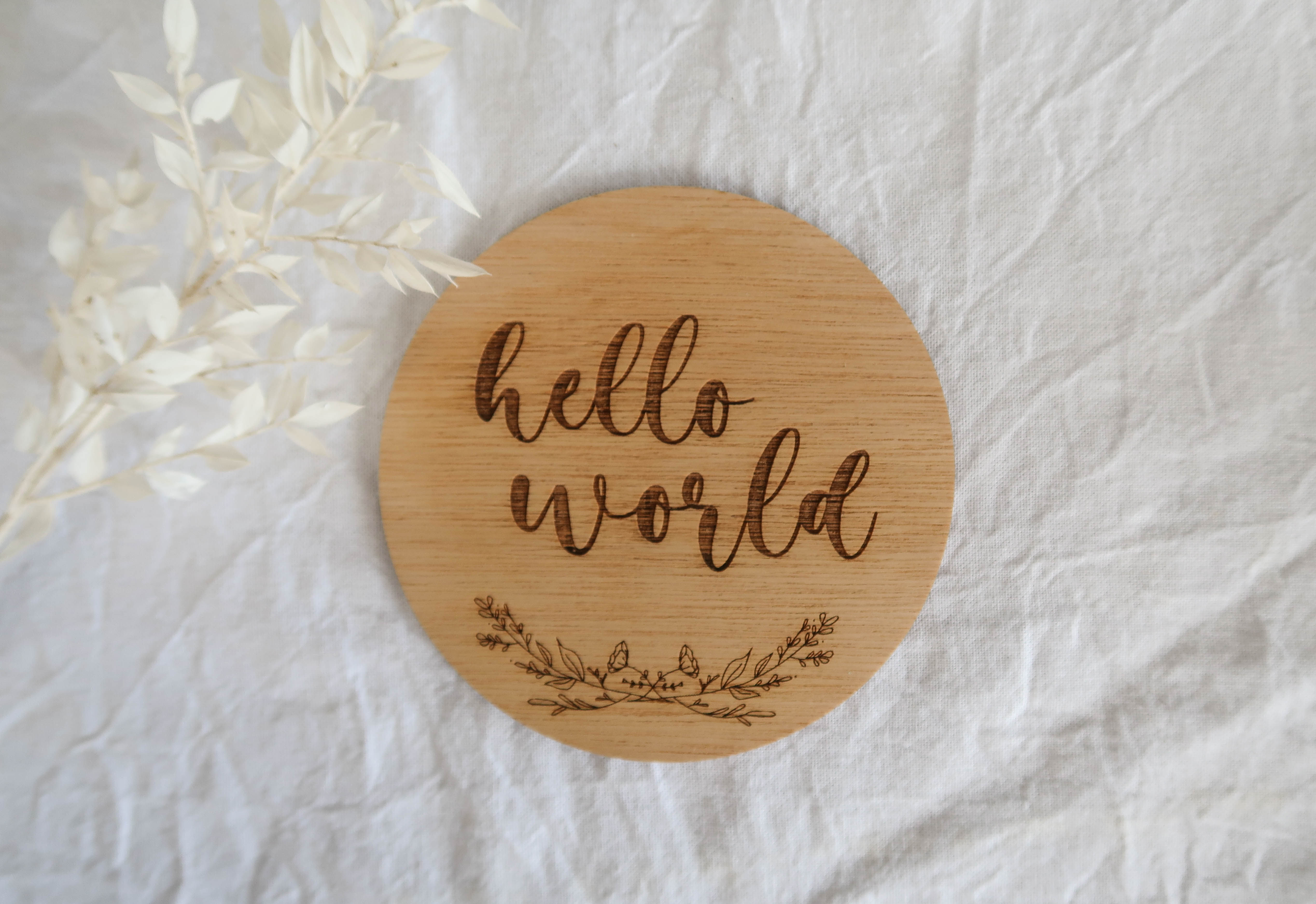 Hello World plaque