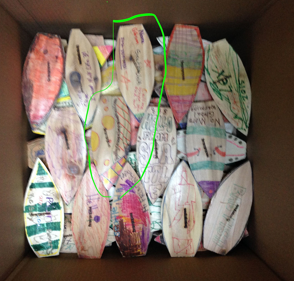The two boats packed next to each other in Box 3