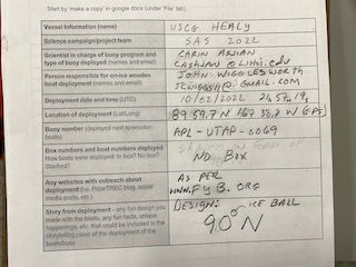 Deployment log received from the North Pole