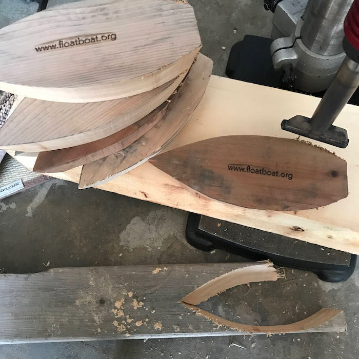 Branding wooden boat