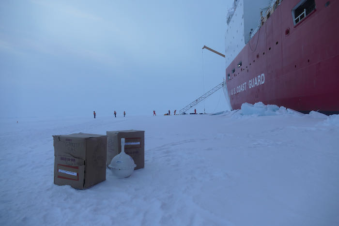 Cardboard boxes of wooden boats deployed