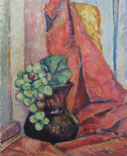 grapes in a vase