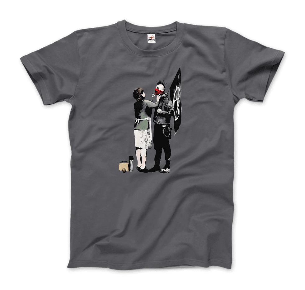 Thumbnail: Banksy Anarchist Punk and His Mother Artwork T-Shirt