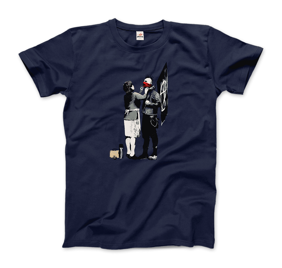 Thumbnail: Banksy Anarchist Punk and His Mother Artwork T-Shirt