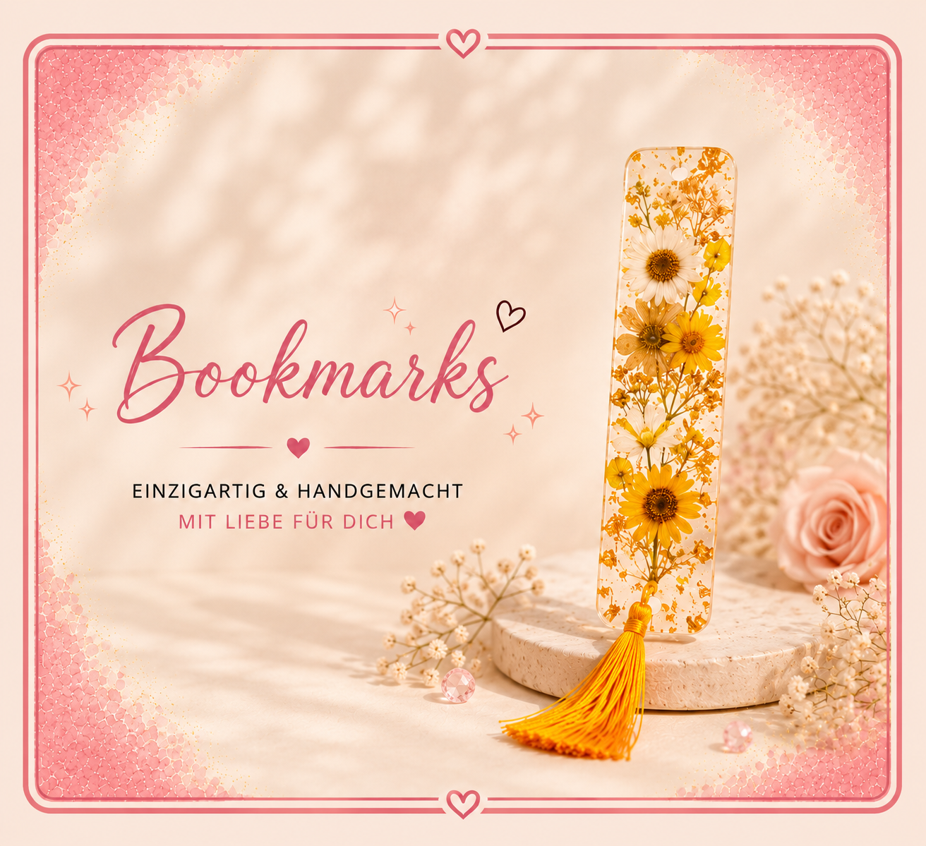 Handgefertigte Resin-Lesezeichen | Handmade Resin Bookmarks