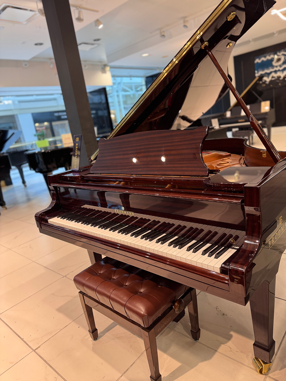 Thumbnail: Brodmann PE-162 Baby Grand Piano | Mahogany Polish
