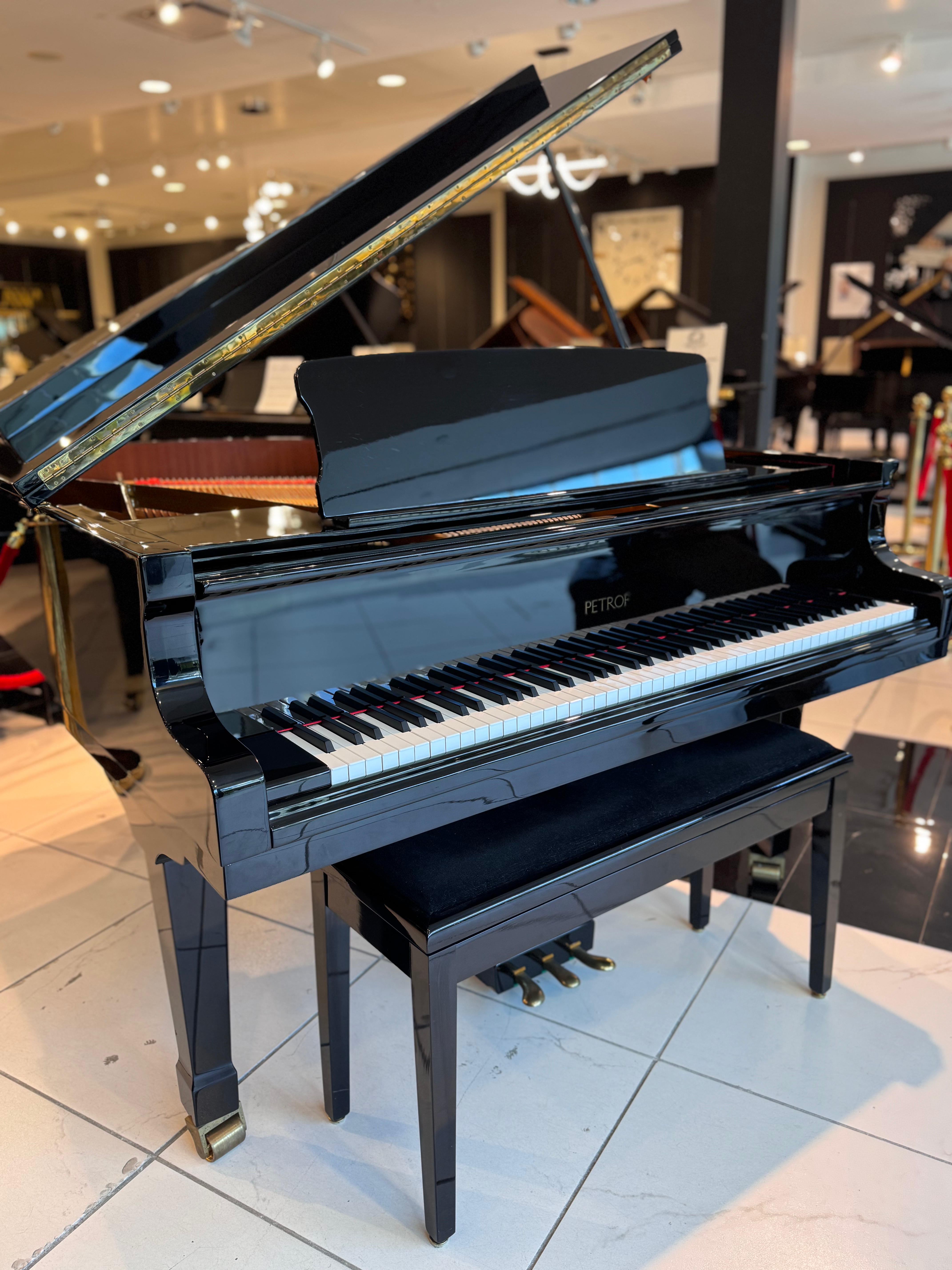 Petrof P-173 Grand Piano | Ebony Polish