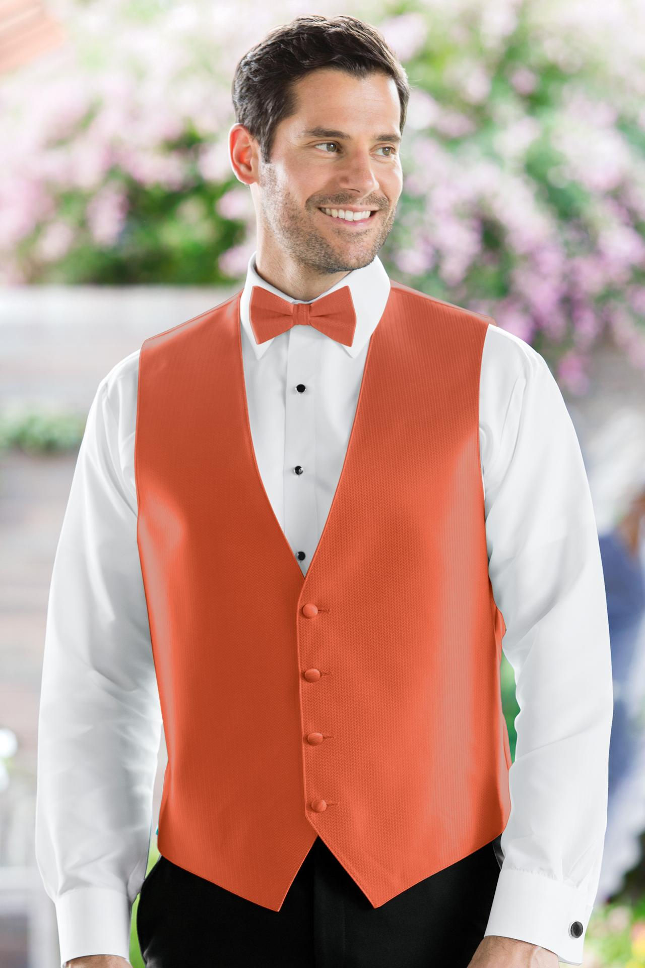 Herringbone Persimmon Vest