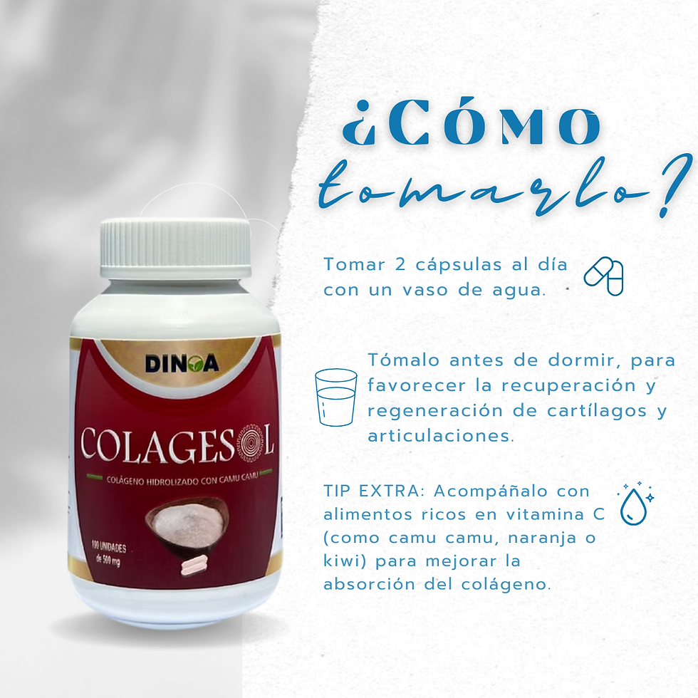 Thumbnail: Suplemento de colágeno hidrolizado DINOA Perú, cápsulas naturales para piel firme, uñas resistentes, cabello sano y articulac