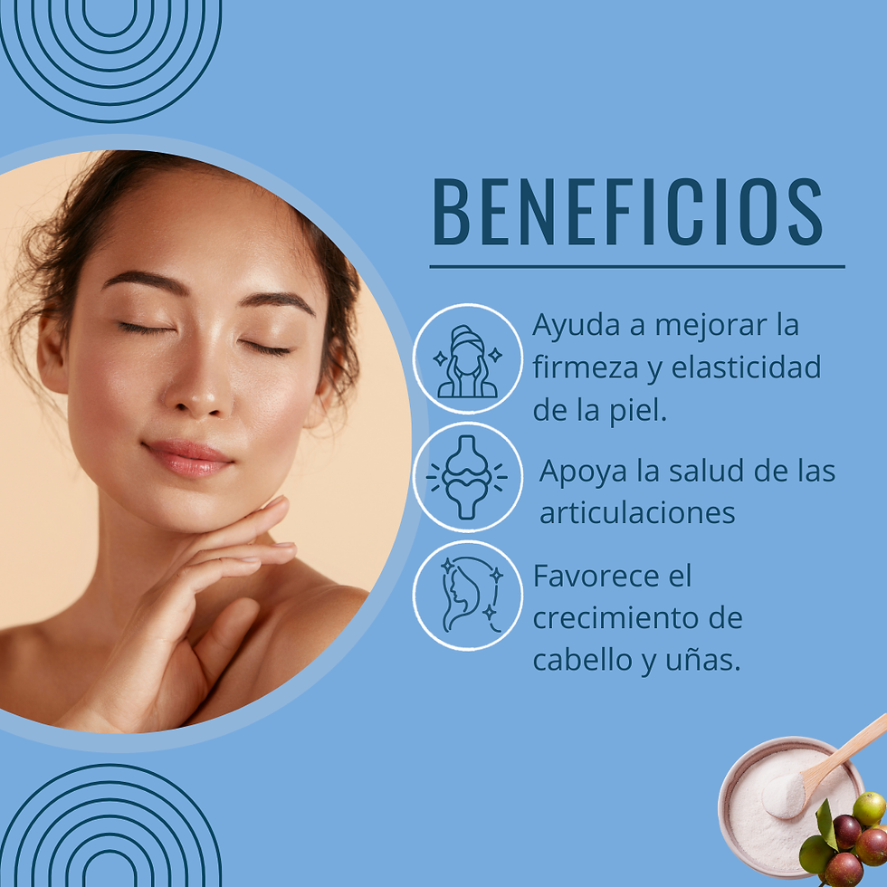 Beneficios del colágeno hidrolizado en cápsulas: apoya la salud de la piel, fortalece el cabello y uñas, y favorece articulac