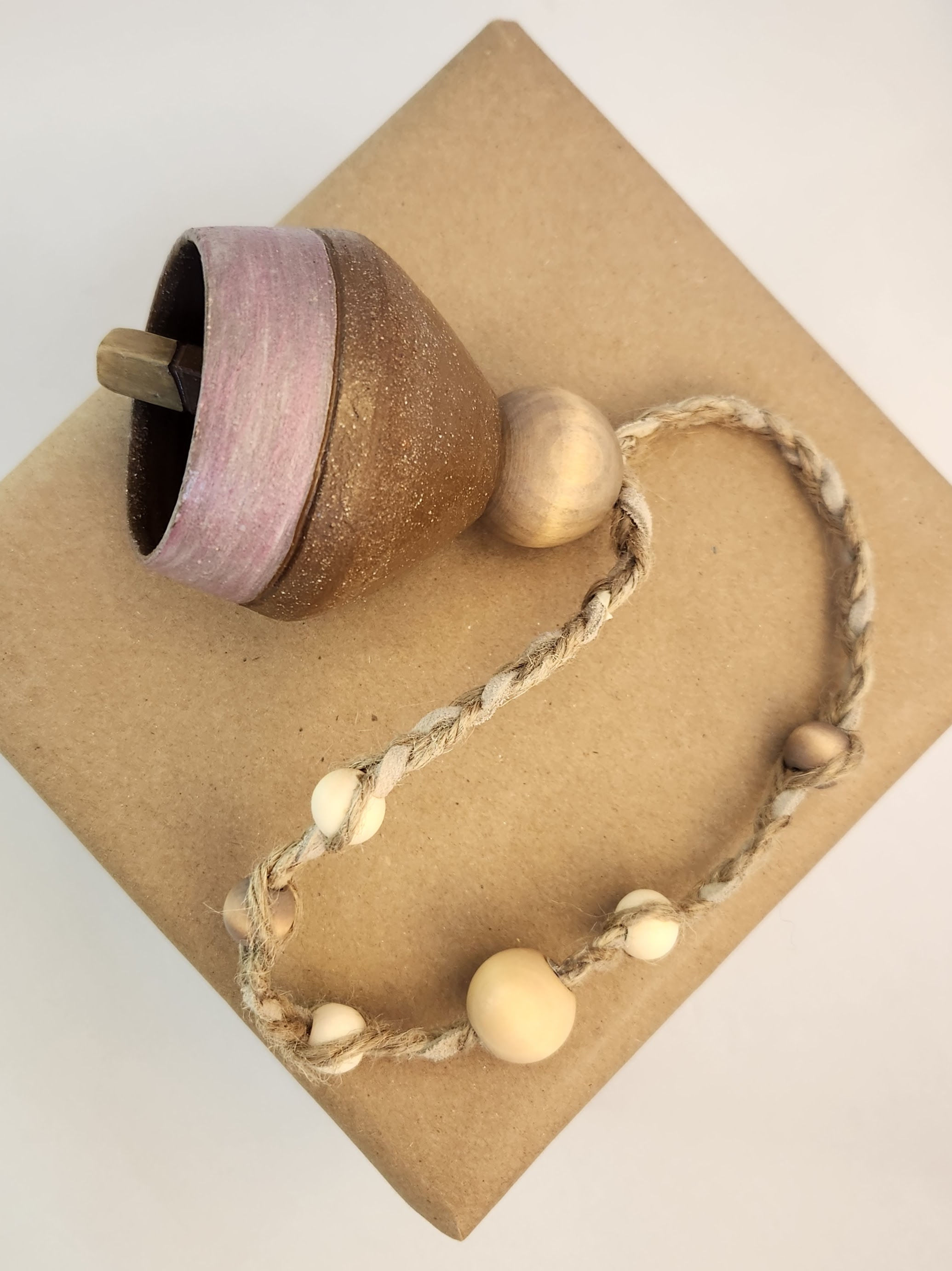 Pink Bell with Woven Loop